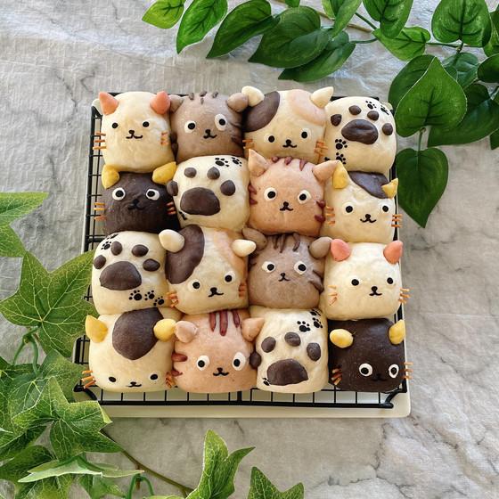 にゃんこだらけのちぎりパン★オンライン同時募集