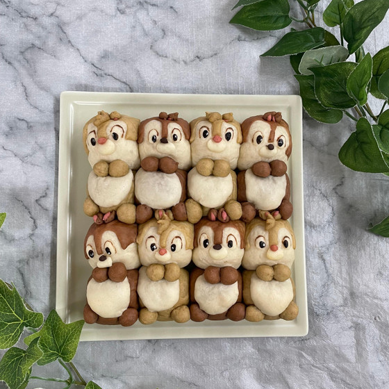 チップとデール風ちぎりパン