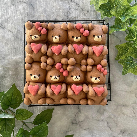 黒糖クマチョコちぎりパン