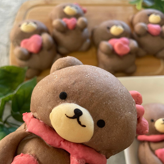 黒糖クマチョコパン