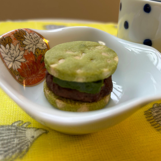 グルテンフリー【抹茶のあんバターサンドクッキー】体に優しい米粉スイーツレッスン