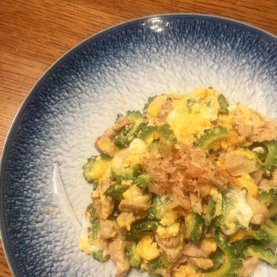 ゴーヤと豚肉のチーズ炒め