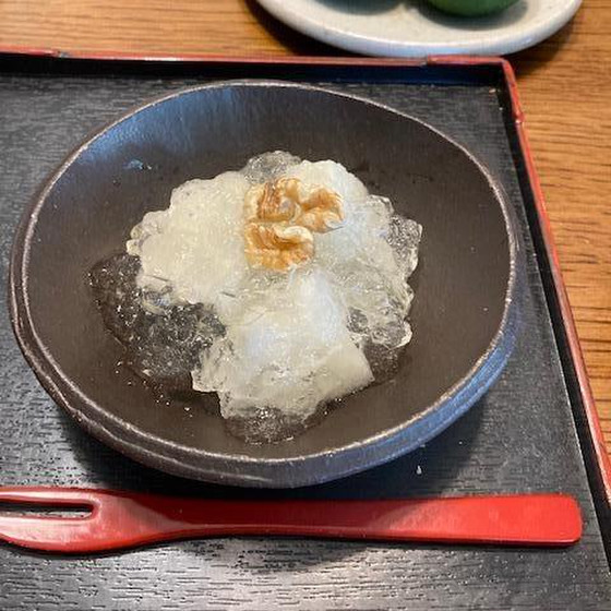 梨の柚子ゼリーがけ