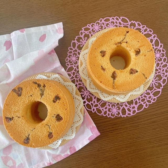 【春しか焼かない！桜シフォンケーキ】