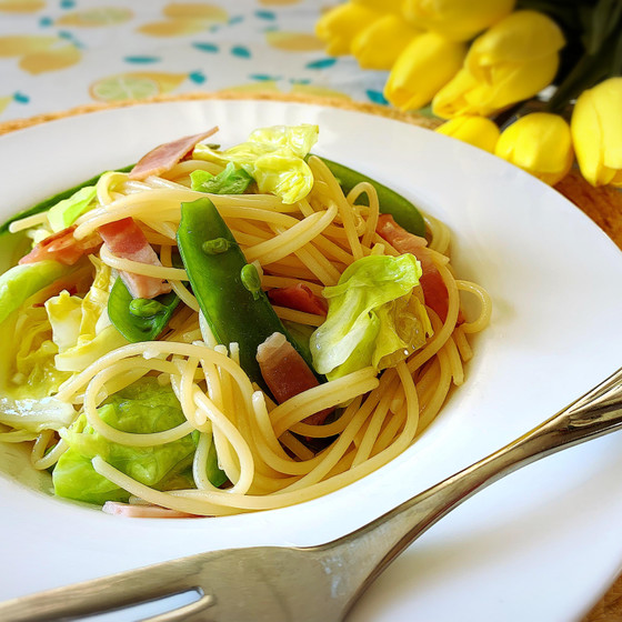 調味料1つで春キャベツパスタと炊飯器でチョコケーキ♪