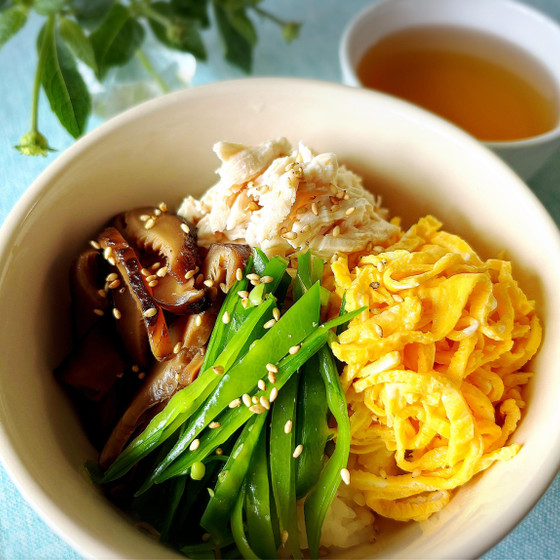 さらさらと何杯でもいただける鶏飯と炊飯器deぜんざい他3品