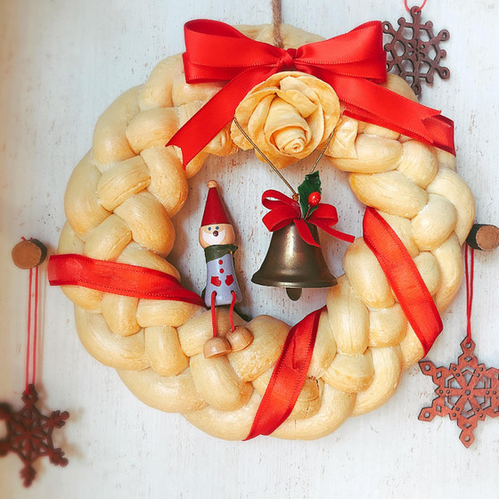 Xmasリースパン(飾り用)作り
