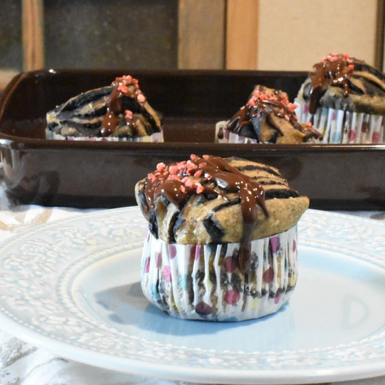 コーヒー風味　チョコのしましまパン