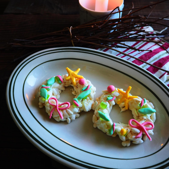 食べられるクリスマスリース作り