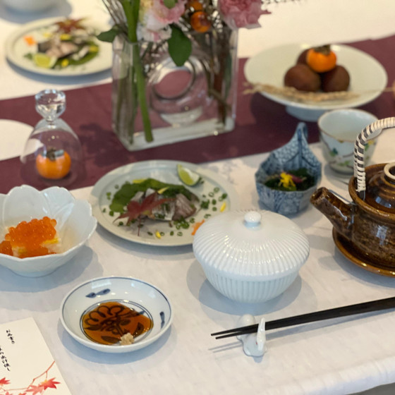 秋を感じる松茸の土瓶蒸しなどの和食レッスン