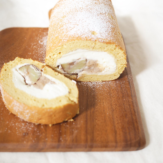 《後編》栗の米粉シフォンロールケーキ