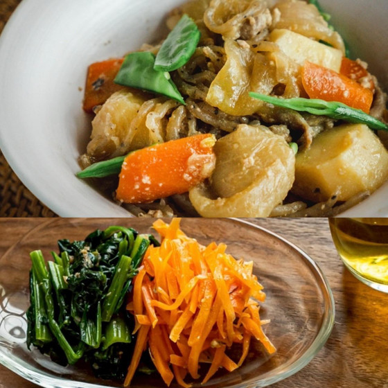商用利用“不可”ver：オンライン【プロコース生限定 発酵料理プロ会 / 甘酒麹肉じゃが＆麹ナムル2種】