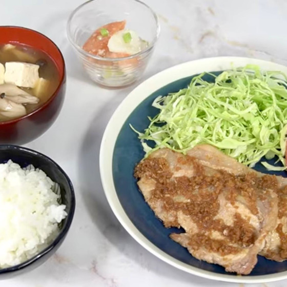 豚生姜焼きをメインに献立メニュー♪