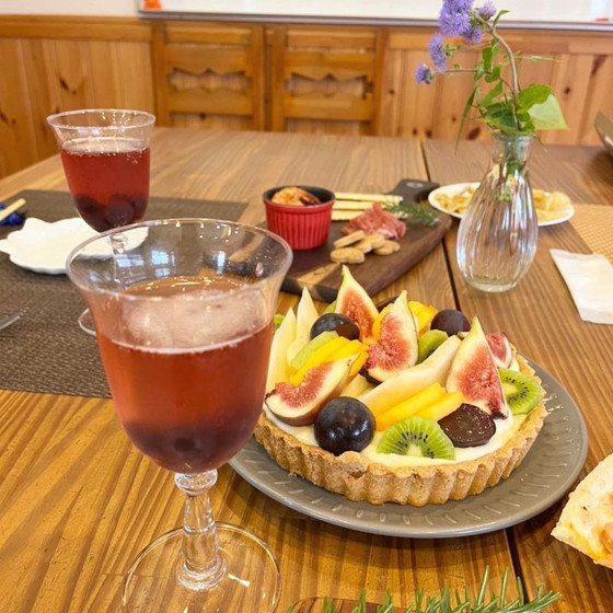 英語で秋のフルーツタルト＋アラカルト