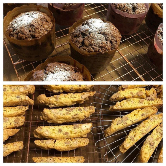 チョコカップケーキとビスコッティ