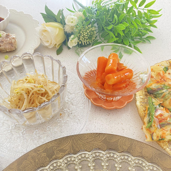 もちもちトッポギ
シャキシャキもやしのナムル