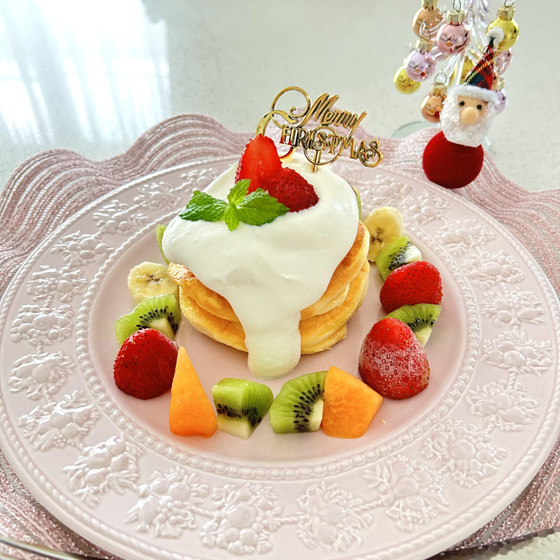 クリスマス米粉スフレパンケーキ