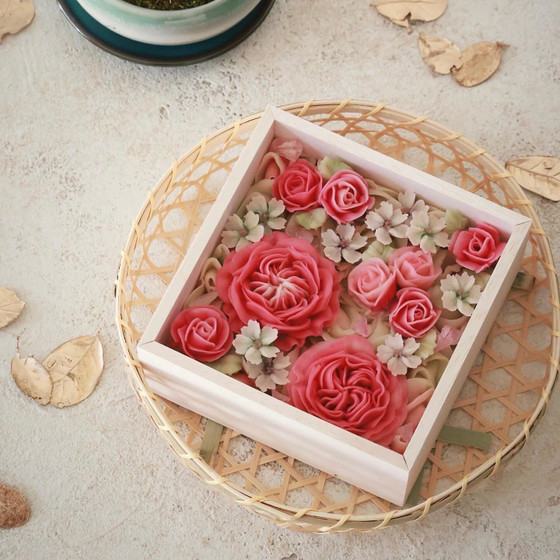 【あんこのお花絞りレッスン】春色おはぎ〜ほんのり桜餅風味〜
