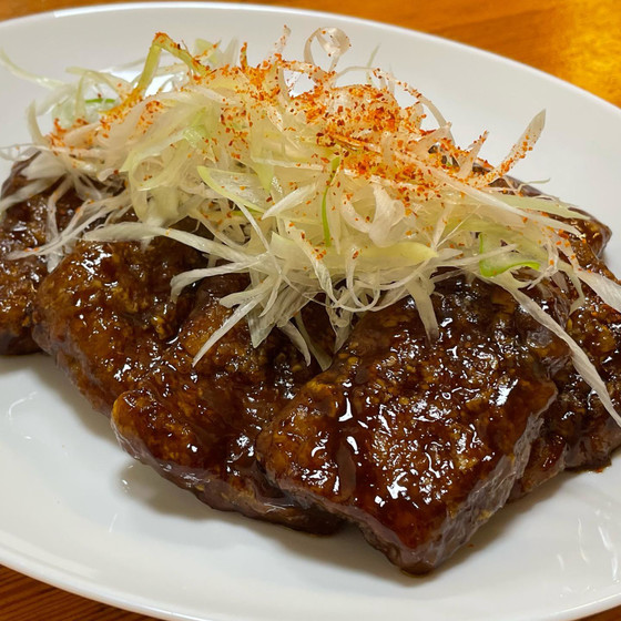 新鮮牛レバーのソース焼き❣