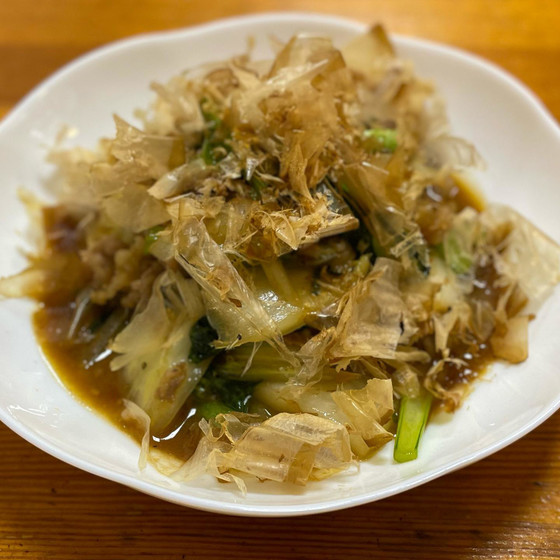 牛肉と青菜のさっぱりポン酢炒め