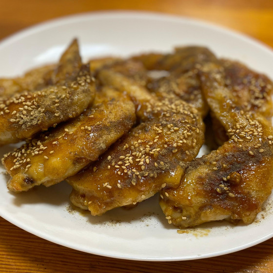 名古屋風甘辛手羽先焼き