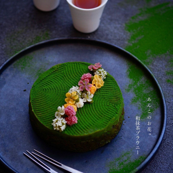あんこのお花®︎和抹茶ブラウニー🍵