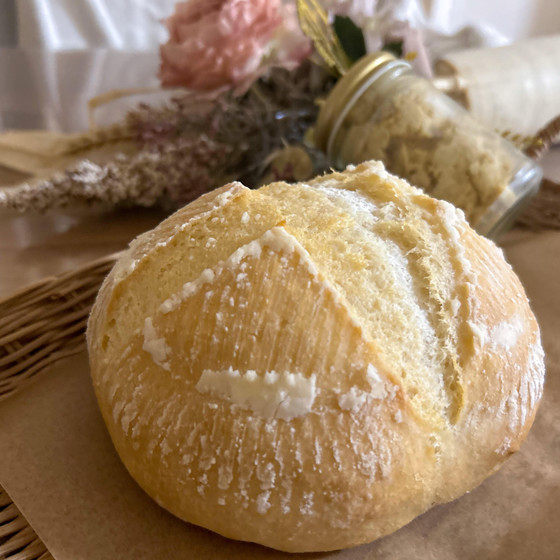 玄米カンパーニュとひよこ豆のスムフ