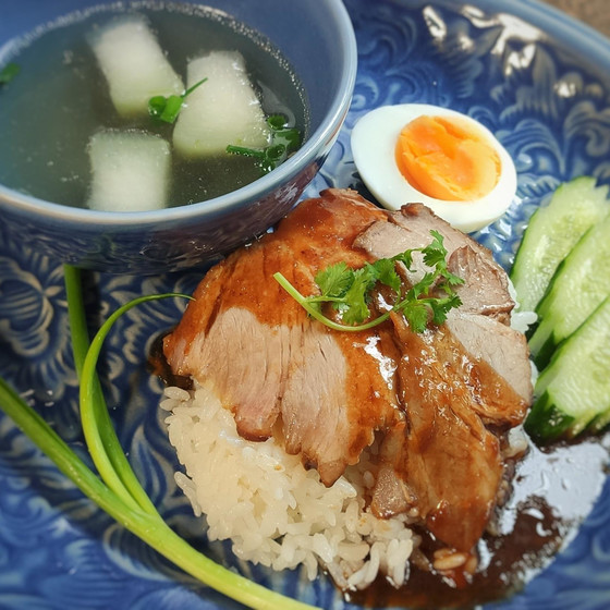 チャーシューご飯＆冬瓜スープ