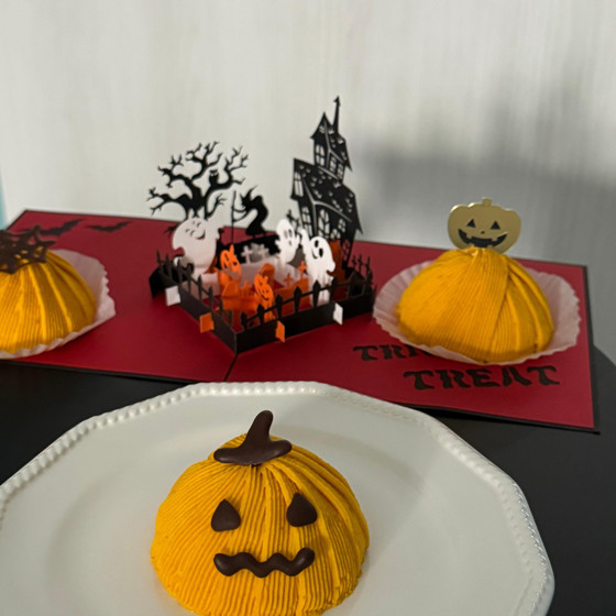 ハロウィンにピッタリかぼちゃのモンブラン