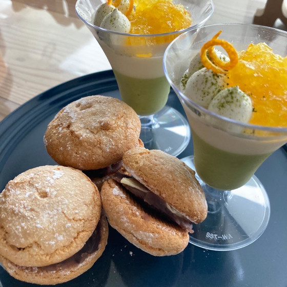 きなこブッセ～あんバターサンド～＆爽やか抹茶と甘夏ミルク