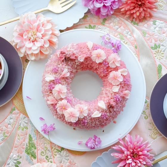 和なは　桜のリースケーキ