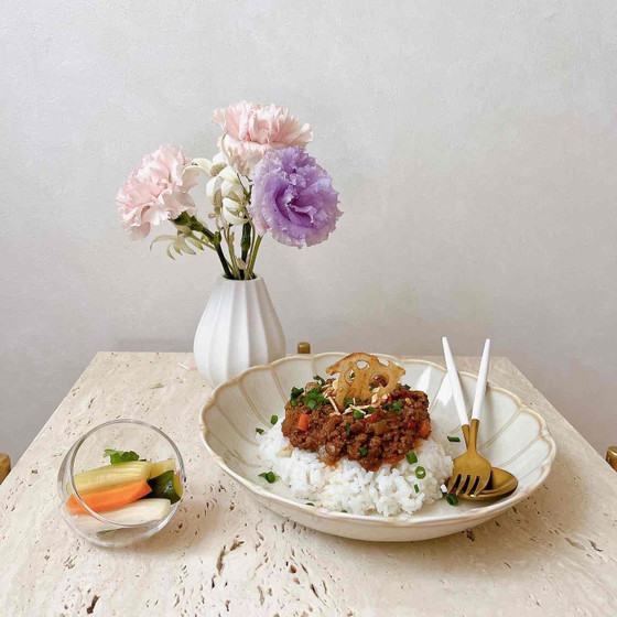 リクエストレッスン　スパイスから作るキーマカレー・優しい酸味のピクルス・カフェのような固めプリン