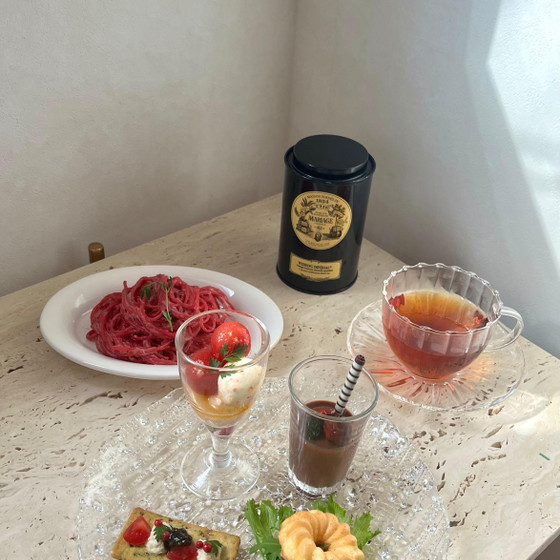 2月バレンタインレッスン　三つ星キャビア　ビーツのパスタとフィンガーフード４種