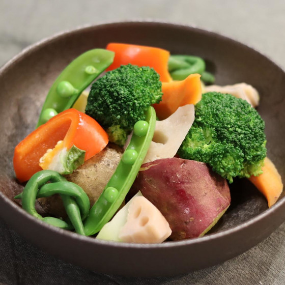 蒸し野菜のお野菜は、日によって異なります。