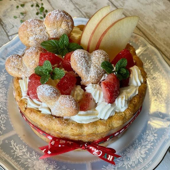 大豆粉で作るXmasシャルロット