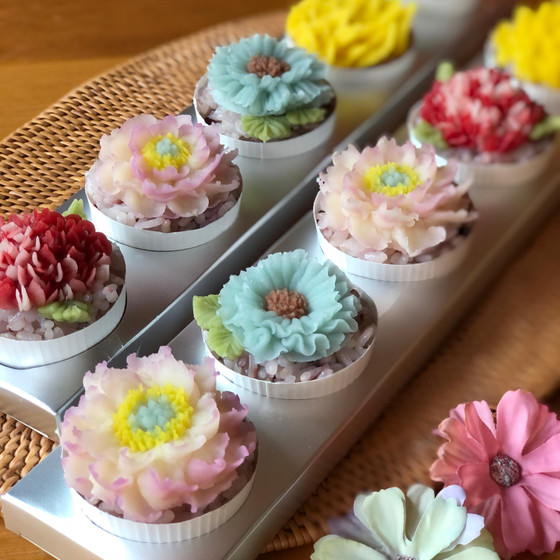 おはぎに白あんでお花を咲かせましょう❣️