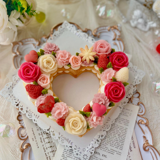 あんこのお花®︎ナンバーケーキ　バレンタインバージョン