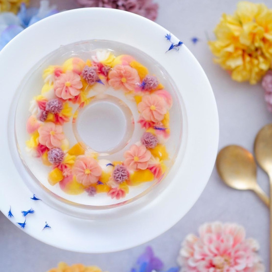 あんこのお花®咲くゼリーケーキ(レモン味あん)