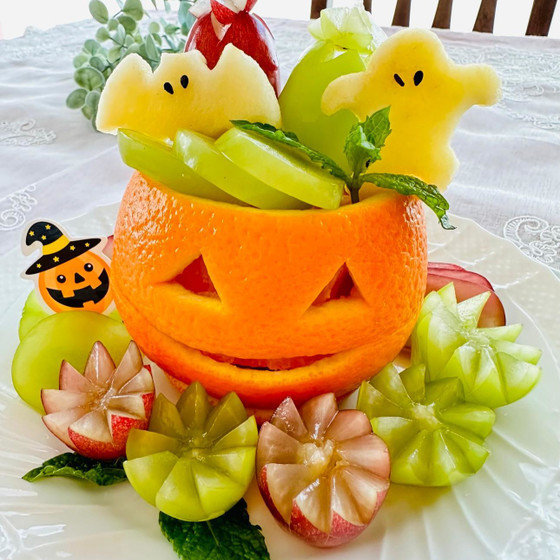ハロウィン🎃フルーツ カッティング🔸鮮やかに楽しいオシャレアレンジ