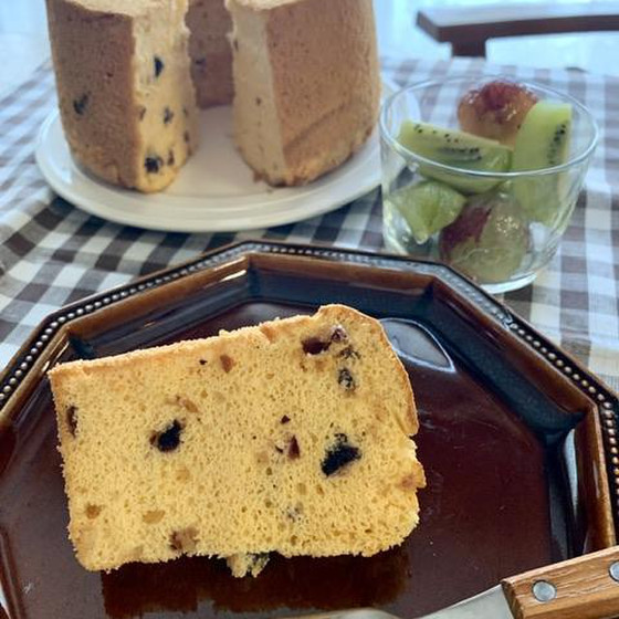 米粉ミックスフルーツシフォンケーキ