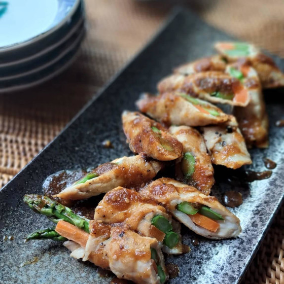 土鍋炊きごはんと肉巻き