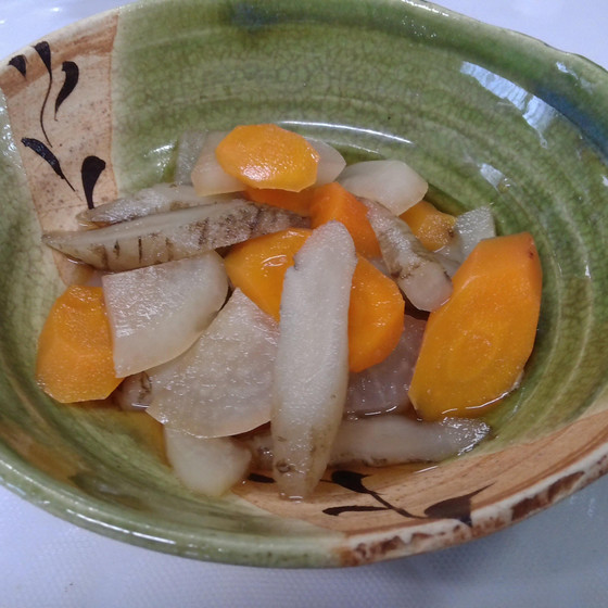 ごぼう人参大根の薄煮
