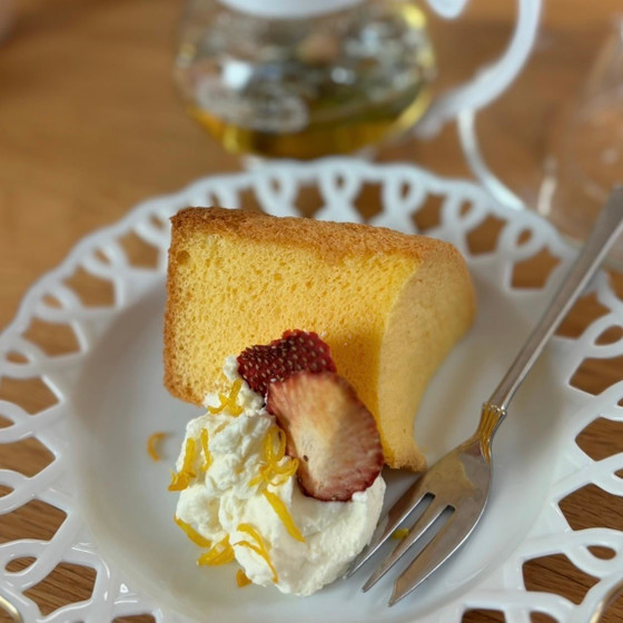 レッスン最後はシフォンケーキをどうぞ♡