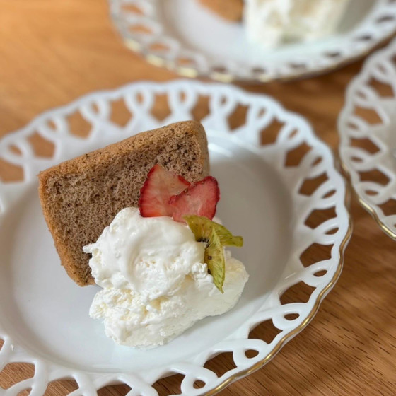 講座の最後には、シフォンケーキをお出ししています♡