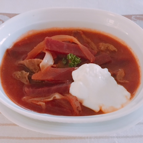 【５名限定】夕飯はこれで決まり！　貧血撃退レッスン　ボルシチ　鶏レバーワイン風味　カブときのこソテー　バジルパスタ　