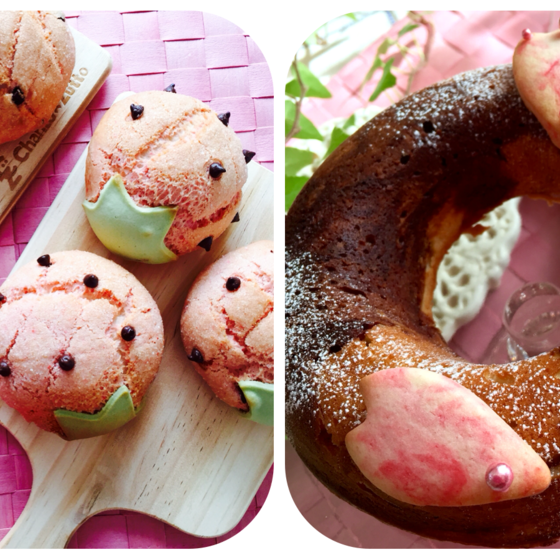 特別教室  苺チョコチップメロンパン&ショコラマーブルケーキ