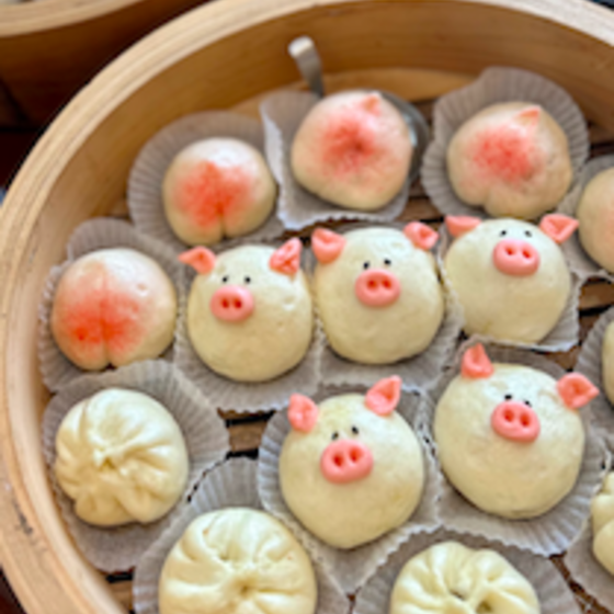 イーストで作る豚まん、パンダまん