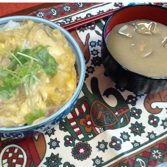 基本コース４～５回目　親子丼と、あさりの味噌汁