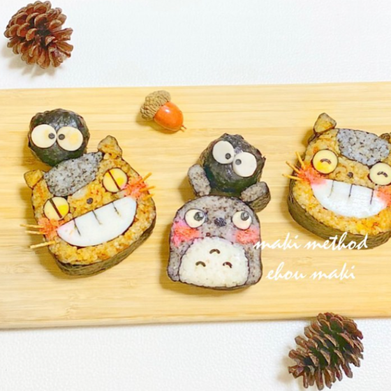 食べるアート！　トトロ＆ねこバスの巻き寿司づくりで、創作体験をしませんか