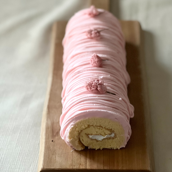 桜のモンブランロール